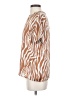 Böhme Animal Print Orange Short Sleeve Blouse Size S - photo 5