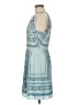 BCBGMAXAZRIA 100% Polyester Print Blue Casual Dress Size 8 - photo 5