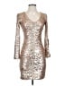 BCBGMAXAZRIA Metallic Silver Cocktail Dress Size XS - photo 1