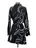 Nine West 100% Polyester Graphic Black Casual Dress Size S - photo 2