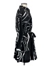 Nine West 100% Polyester Graphic Black Casual Dress Size S - photo 4