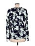 Parker 100% Silk Blue Long Sleeve Silk Top Size M - photo 2