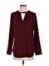 Le Chateau 100% Polyester Burgundy Long Sleeve Blouse Size S - photo 1