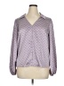 Eclair Purple Long Sleeve Blouse Size XL - photo 1