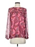 J.Crew 100% Silk Paisley Pink Long Sleeve Silk Top Size 0 - photo 1