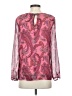 J.Crew 100% Silk Paisley Pink Long Sleeve Silk Top Size 0 - photo 2