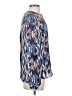 Parker 100% Silk Print Blue Long Sleeve Silk Top Size XS - photo 4