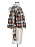 No Comment Plaid Brown Long Sleeve Blouse Size S - photo 4