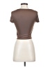 Shein Brown Short Sleeve Top Size 2 - photo 2