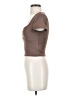 Shein Brown Short Sleeve Top Size 2 - photo 5