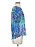 Express 100% Polyester Blue Short Sleeve Blouse Size XS - photo 4