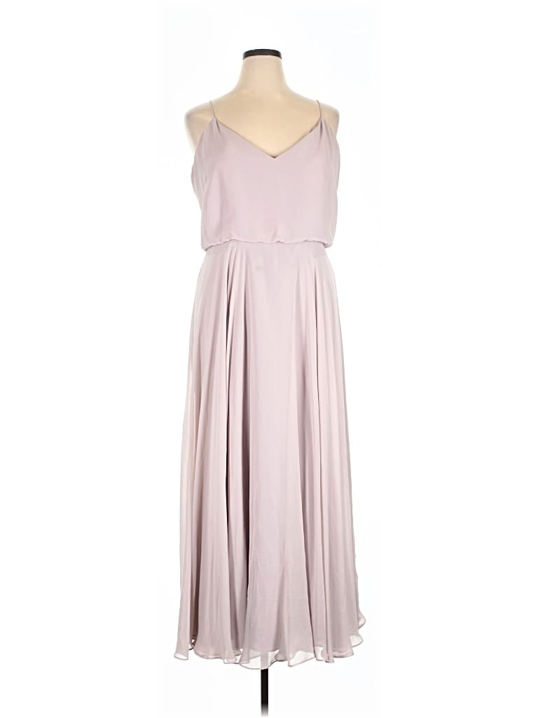 Pre-owned Jenny Yoo Collection Cocktail Dress In Gray