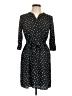 LIST Polka Dots Black Blue Casual Dress Size 10 (estimated) - photo 1