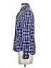 Splendid 100% Rayon Checkered-gingham Blue Long Sleeve Blouse Size S - photo 5