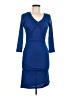 Derek Heart Solid Blue Cocktail Dress Size M - photo 1