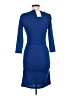 Derek Heart Solid Blue Cocktail Dress Size M - photo 2