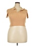 Forever 21 Tan Short Sleeve Turtleneck Size XL - photo 1