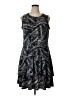 MICHAEL Michael Kors Graphic Black Casual Dress Size 1X - photo 1