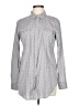 Time Out Polka Dots Gray Long Sleeve Button-Down Shirt Size L - photo 1