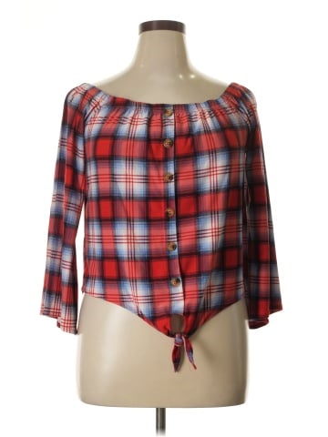 No Comment 3/4 Sleeve Blouse (view 1)
