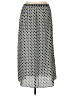 Max Studio 100% Polyester Print Silver Casual Skirt Size L - photo 2