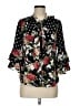 Gracia Floral Black 3/4 Sleeve Blouse Size S - photo 1