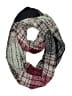 Unbranded Plaid Gray Burgundy Scarf One size - photo 1