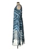 Calvin Klein 100% Polyester Chevron-herringbone Blue Cocktail Dress Size 14 - photo 5