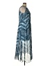Calvin Klein 100% Polyester Chevron-herringbone Blue Cocktail Dress Size 14 - photo 4