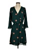Everly 100% Polyester Print Green Casual Dress Size S - photo 1