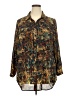 Cj Banks 100% Polyester Print Gold 3/4 Sleeve Blouse Size 2X - photo 1