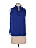 Ann Taylor LOFT 100% Rayon Blue Sleeveless Blouse Size XS - photo 1