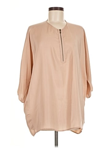 Vince. 3/4 Sleeve Silk Top (view 1)