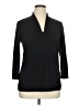 Folio Saks Fifth Avenue 100% Polyester Black 3/4 Sleeve Blouse Size XL - photo 1
