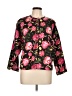 Forenza Floral Black 3/4 Sleeve Blouse Size L - photo 1