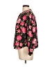 Forenza Floral Black 3/4 Sleeve Blouse Size L - photo 5