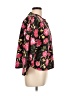 Forenza Floral Black 3/4 Sleeve Blouse Size L - photo 4