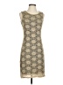 Elle Graphic Tan Cocktail Dress Size S - photo 1