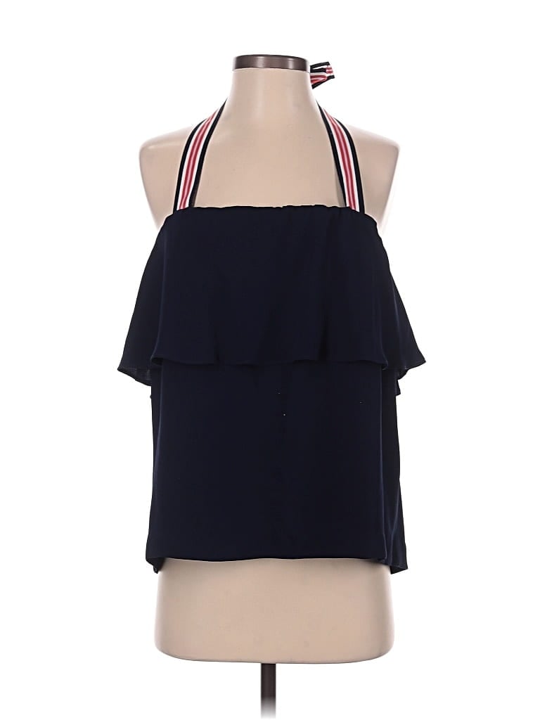 Pre-owned Trina Turk Sleeveless Blouse In Blue