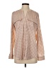 Calvin Klein 100% Polyester Tan Long Sleeve Blouse Size S - photo 1