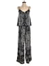 Eight Sixty 100% Polyester Graphic Silver Black Jumpsuit Size S - photo 1