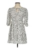 Assorted Brands 100% Viscose Polka Dots Ivory Casual Dress Size XS - photo 1