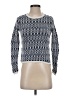 Ann Taylor LOFT 100% Linen Chevron-herringbone Blue Pullover Sweater Size XS - photo 1