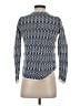 Ann Taylor LOFT 100% Linen Chevron-herringbone Blue Pullover Sweater Size XS - photo 2