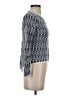 Ann Taylor LOFT 100% Linen Chevron-herringbone Blue Pullover Sweater Size XS - photo 4