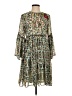 Assorted Brands Print Green Casual Dress Size 4 - photo 1