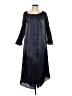 Line & Dot 100% Polyester Black Blue Casual Dress Size L - photo 1