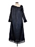 Line & Dot 100% Polyester Black Blue Casual Dress Size L - photo 2
