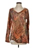 Soft Surroundings Brown Long Sleeve Blouse Size S - photo 1