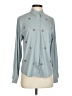 Ann Taylor Stars Teal Long Sleeve Blouse Size S - photo 1